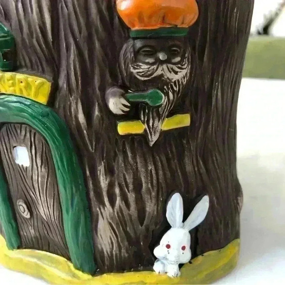 Made  in Japan vintage pottery ceramic woodlands creature cookie jar - Picture 6 of 11